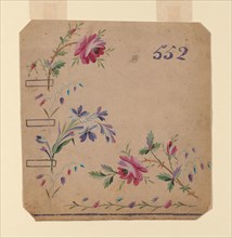 Design for an Embroidered Waistcoat Corner, 1780/90, France, probably Lyon, France, Design on