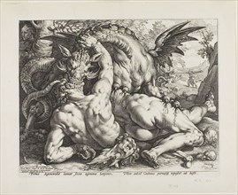The Dragon Devouring the Companions of Cadmus, 1588, Hendrick Goltzius (Dutch, 1558-1617), after