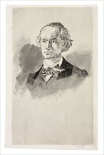 Charles Baudelaire, Full Face III, 1868, Édouard Manet (French, 1832-1883), after Nadar Gaspard