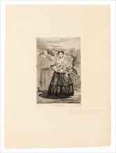 At the Prado I, 1863, Édouard Manet, French, 1832-1883, France, Etching and aquatint in black on