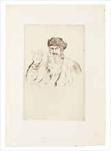 The Smoker II, 1879–82, Édouard Manet, French, 1832-1883, France, Drypoint in brown on ivory wove