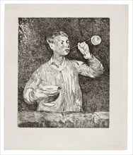 Boy Blowing Soap Bubbles, late 1868/early 1869, Édouard Manet, French, 1832-1883, France, Etching
