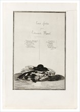 Hat and Guitar, Frontispiece for the edition of fourteen etchings, 1862–63, Édouard Manet, French,