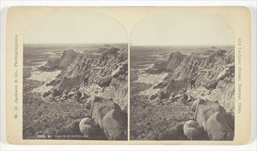 Badlands of Wyoming, 1879/92, William Henry Jackson, American, 1843–1942, United States, Albumen