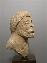 Male Head, 2nd/3rd century, Afghanistan or Pakistan, Ancient region of Gandhara, Gandhara, Stucco,