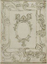 Design for Mirror or Picture Frame, n.d., Unknown artist, English, 18th century, England, Brown ink