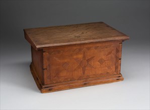 Box, 1670/1700, America, Connecticut, Connecticut, Oak and maple, 16.8 × 33.3 × 24.1 cm (6 5/8 × 13