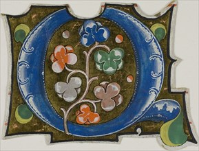 Decorated Initial Q with Three Balls and Six Leaves from a Choir Book, 14th century or modern, c.