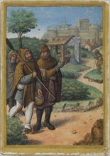 Shepherds on Their Way to the Nativity from a Book of Hours, c. 1495, French (Tours), possibly