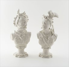 Figures of a Mongolian Man and Woman, 1750/54, Bow Porcelain Factory, London, England, 1744-1775,