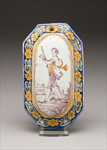 Brush Back, Mid 18th century, Netherlands, Delft, Delft, Tin-glazed earthenware (Delftware) and