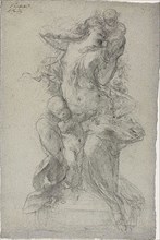 Springtime, c. 1878, Auguste Rodin, French, 1840-1917, France, Charcoal, with stumping and traces