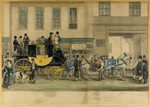 The Blenheim, Leaving the Star Hotel, Oxford, 1831, William Havell, English, 1782-1857, England,