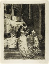 Communion in the Church of St. Médard, c. 1861, Alphonse Legros, French, 1837-1911, France, Etching
