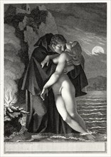 Phrosine and Mélidore, 1797, Pierre-Paul Prud’hon (French, 1758-1823), finished with engraving by