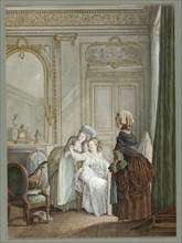 The Wardrobe Consultant, 1782, Nicolas Lavrince, Swedish, 1737-1807, Sweden, Watercolor and