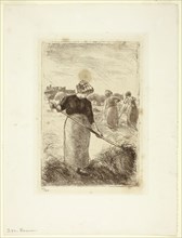 Women Tossing the Hay, 1890, printed 1906, Camille Pissarro, French, 1830-1903, France, Etching in