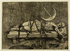 The Pit and the Pendulum, second Plate, 1861, Alphonse Legros, French, 1837-1911, France, Etching