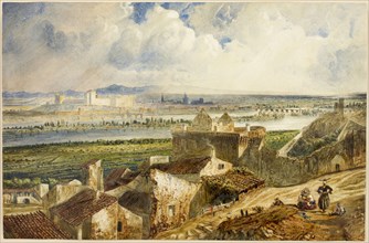 View of Avignon (from Villeneuve les Avignon), 1823/69, Paul Huet, French, 1803-1869, France,