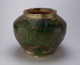 Jar with Sawtooth and Encircling Bands, Eastern Han dynasty (A.D. 25–220), China, Earthenware with
