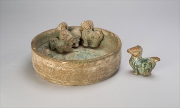 Sheep Shed, Eastern Han dynasty (A.D. 25–220), China, Earthenware with lead green glaze, H. 8.2 cm