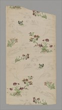 Panel (From a Dress), c. 1748/49, England, Spitalfields, England, Silk, plain weave with