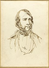 Self-Portrait, n.d., George Cruikshank, English, 1792-1878, England, Pen and brown ink, on dark