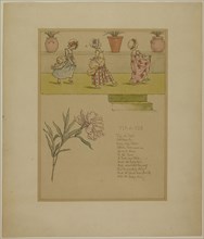 Study for Tip a Toe, from Marigold Garden, 1885, Kate Greenaway, English, 1846-1901, England, Pen