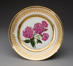 Dessert Plate, 1826, Prince Iusupov Porcelain Factory, Russian, 1814-1831, Moscow, Hard-paste