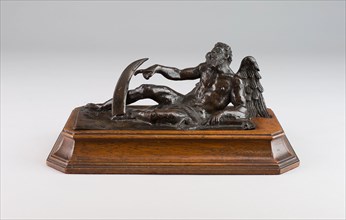 Father Time, 1500/1600, Italian, Italian, Bronze, 3 3/4 x 9 3/8 x 5 in. (9.5 x 23.9 x 12.7 cm)