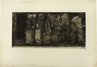 Procession in the Crypt of St. Medard, 1859, Alphonse Legros, French, 1837-1911, France, Etching on