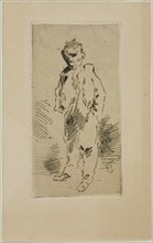 A Young Street Urchin, 1874, Félix Hilaire Buhot, French, 1847-1898, France, Etching on cream laid