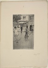 Avenue Trudaine on a Rainy Day, 1875, Norbert Goeneutte, French, 1854-1894, France, Etching and