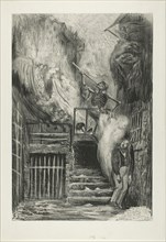 La Rue de la Vieille Lanterne: The Suicide of Gérard de Nerval, 1855, Gustave Doré, French,