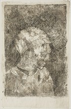 Head of a Young Girl (Compiler’s Title), c. 1886, Odilon Redon, French, 1840-1916, France, Etching