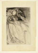 Weary, 1863, James McNeill Whistler, American, 1834-1903, United States, Drypoint in black on cream