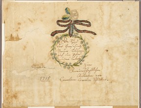 May the Hand of Providence Strew Flowers on the Path of Your Life (valentine), 1795, Carolina