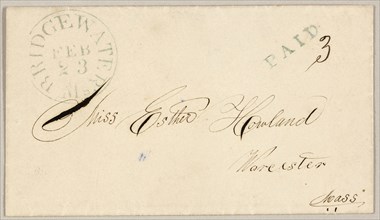 Valentine envelope, 1860/69, Unknown Artist, American, 19th century, United States, Pen and black