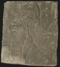Relief Showing the Head of a Winged Genius, Neo–Assyrian Period, reign of King Ashurnasirpal II
