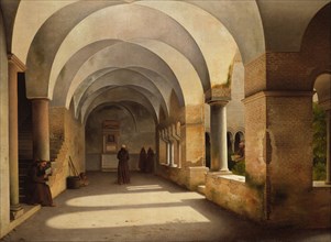 The Cloisters, San Lorenzo fuori le mura, 1824, Christoffer Wilhelm Eckersberg, Danish, 1783-1853,