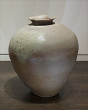 Tamba-Ware Jar, 15th century, Japanese, Japan, Stoneware with ash glaze, 59.5 × 52.9 cm