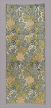 Panel, 1701/50, France or Italy, France, Silk, plain weave with supplementary brocading wefts and