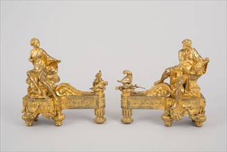 Pair of Firedogs Representing Venus and Mars, c. 1769, Designed by Quentin-Claude Pitoin, French,