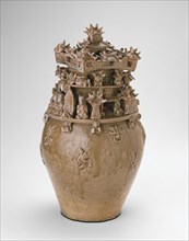 Funerary Urn (Hunping), Western Jin dynasty (A.D. 265–316), late 3rd century, China, Stoneware with