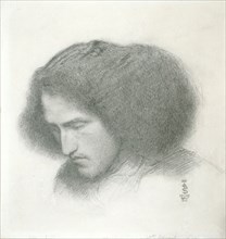 Self-Portrait, 1860, Simeon Solomon, English, 1840-1905, England, Graphite on off-white wove paper,