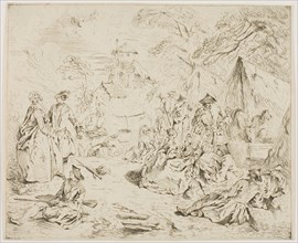 Troops Resting, 1720–25, Jean Baptiste Joseph Pater, French, 1695-1736, France, Etching on paper,