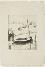 The Boat with Lowered Sail, 1868, Felix Bracquemond, French, 1833–1914, France, Etching on cream