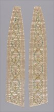 Dress Insert, 1780, France, Silk, warp-float faced satin weave, underlaid with linen, plain weave,