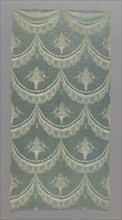 Panel, 1775/1800, France, Silk, warp-float faced satin weave with supplementary patterning wefts