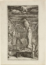 Frontispiece for Almanach Historico-Physique, 1762, Gabriel Jacques de Saint-Aubin, French,